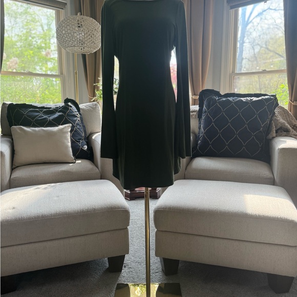 FP Beach Green Long Sleeve Backless Dress - Picture 2 of 4